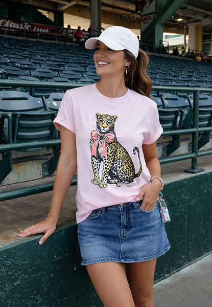 CC DTF LEO BOW TEE - PINK