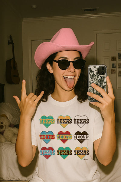 BC DTF TEXAS HEARTS - WHITE