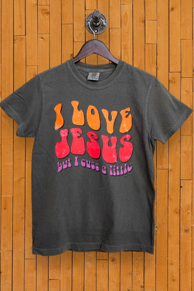 I LOVE JESUS BUT I CUSS A LITTLE - CHARCOAL