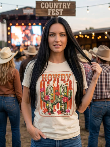 CC DTF HOWDY CACTUS TEE - IVORY