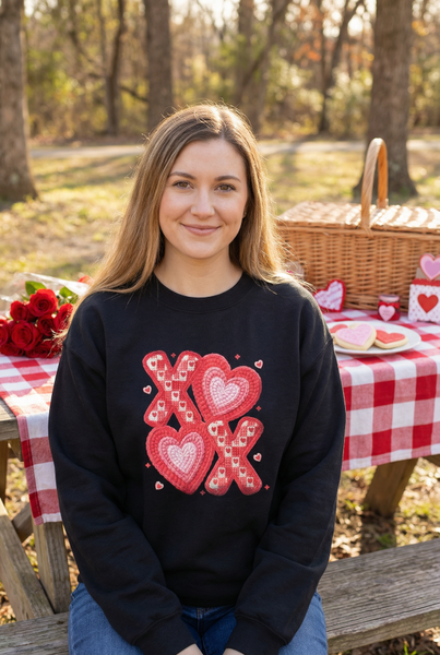 GILDAN SS DTF XOXO - BLACK