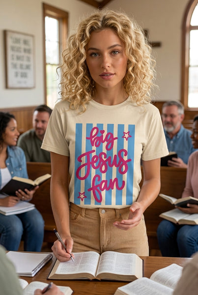 CC DTF BIG JESUS FAN TEE - IVORY