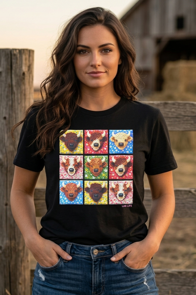 GILDIAN DTF BISION SQUARS TEE