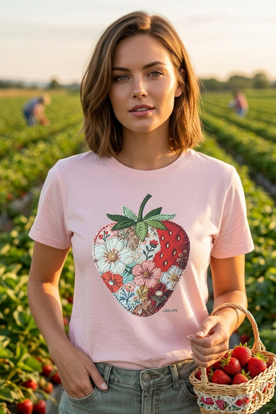 CC DTF STRAWBERRY TEE - BLOOSM
