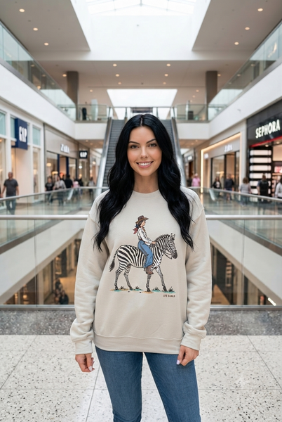 GILIDAN SS DTF ZEBRA COWGIRL - CREAM
