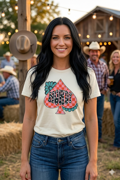 BC DTF HOWDY ACE TEE - CREAM