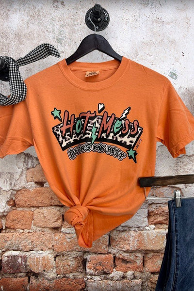 C/C HOT MESS DOING MY BEST-BURNT ORANGE