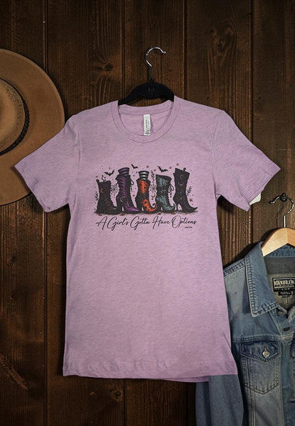 BC DTF A GIRL TEE - LAVENDER