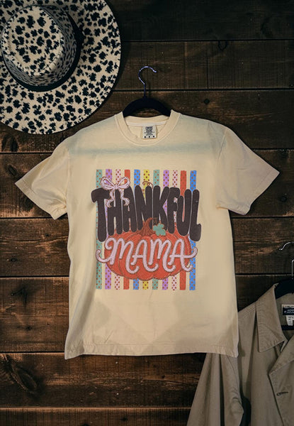 CC DTF THANKFUL MAMA TEE - BUTTER