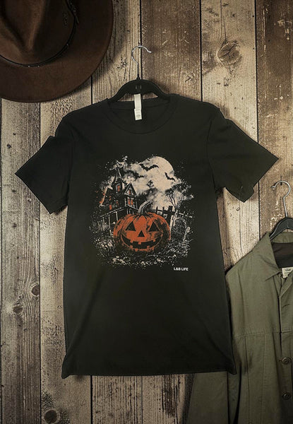 BC DTF HANTED HOUSE TEE - BLACK
