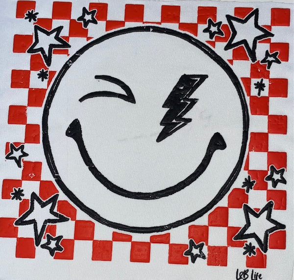 CHECKERS BOLT HAPPY FACE