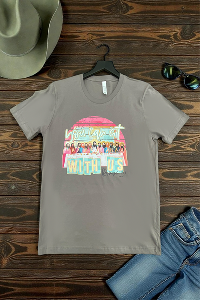 BC DTF YOU CAN SIT TEE - PEBBLE