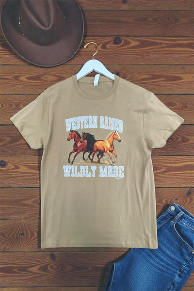 BC DTF WESTERN RAISED TEE - TAN