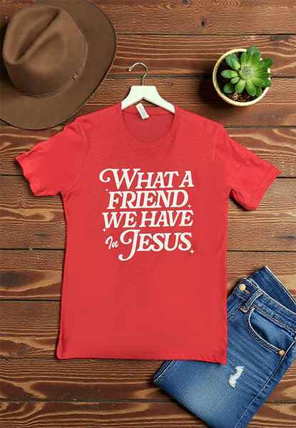 BC DTF WHAT A FRIEND TEE - RED