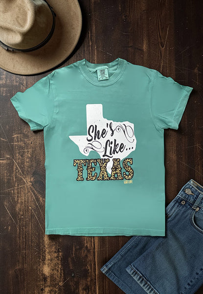 CC DTF SHES LIKE TX TEE - CHALKY MINT