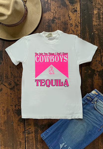 CC DTF COWBOYS AND TEQUILA TEE - WHITE