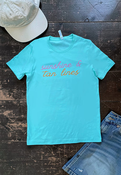 BC DTF SUNSHINE TEE - TURQUOISE