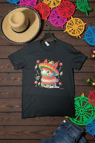 BC DTF FIESTA COW TEE - BLACK