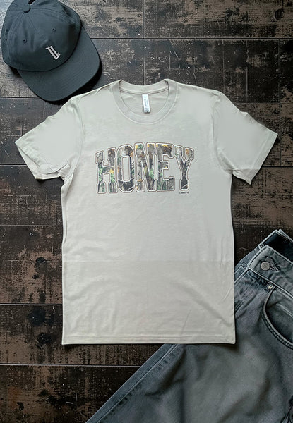 BC DTF CAMO HONEY TEE - SILVER