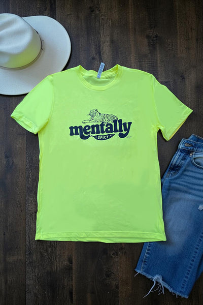 BC DTF MENTALLY TEE - NEON YELLOW