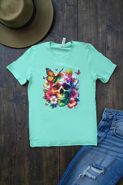 BC DTF BUTTERFLY SKULL - MINT