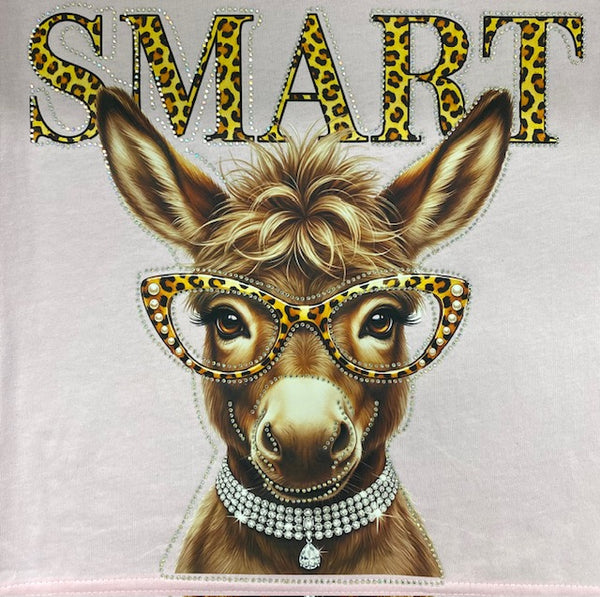 Smart Donkey DTF Transfer with Rhinestones