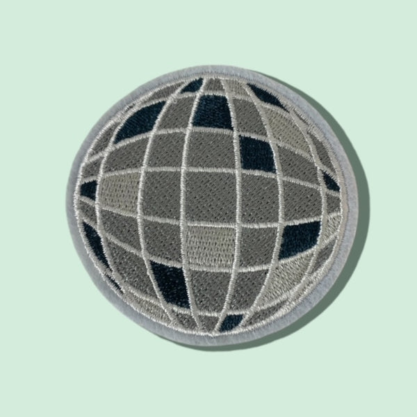 SILVER DISCO HAT PATCH