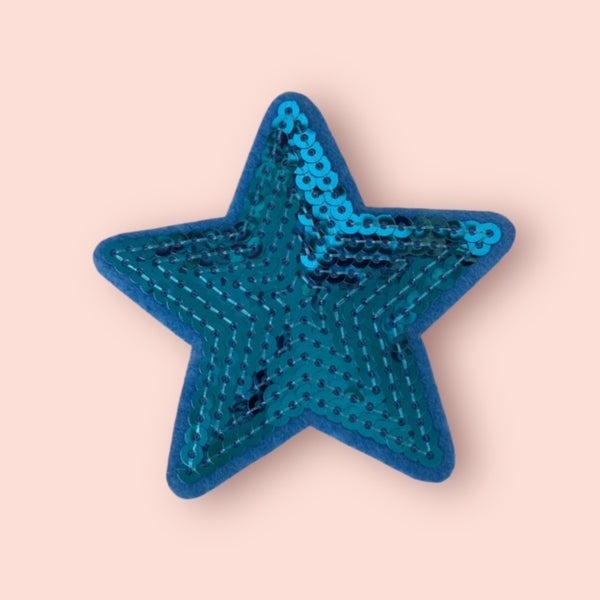 SEQ BLUE STAR HAT PATCH