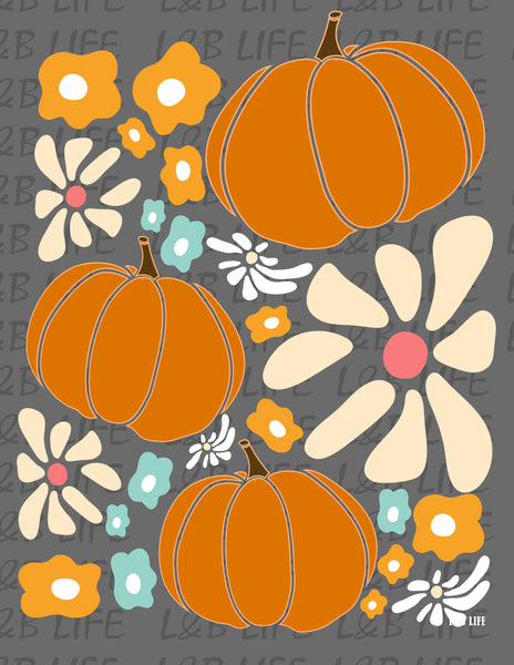 3 FLOWER PUMPKINS