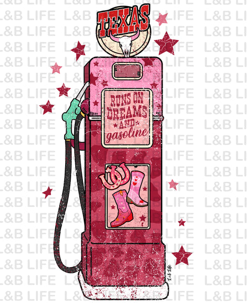 RUNS ON DREAMS AND GASOLINE