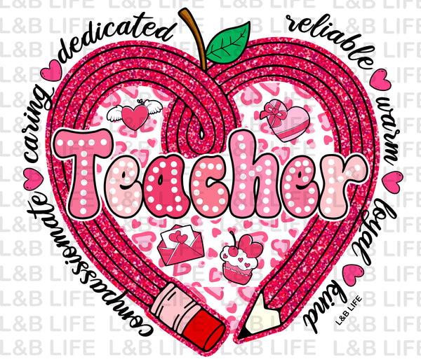 TEACHER PENCIL HEART