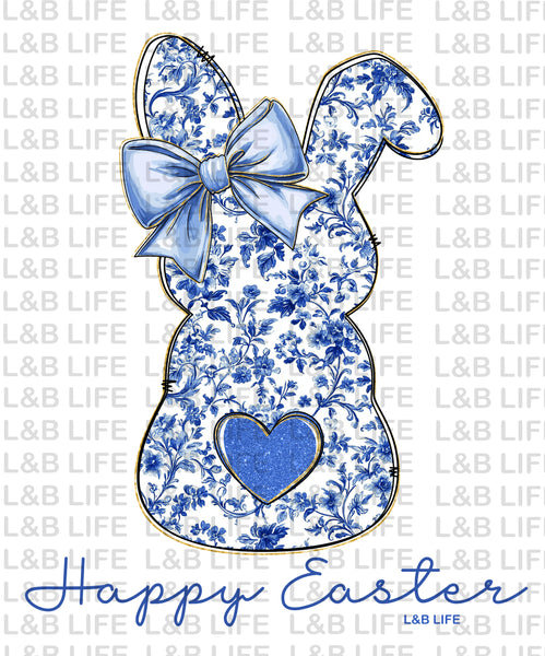 HAPPY EASTER FLORAL BUNNY