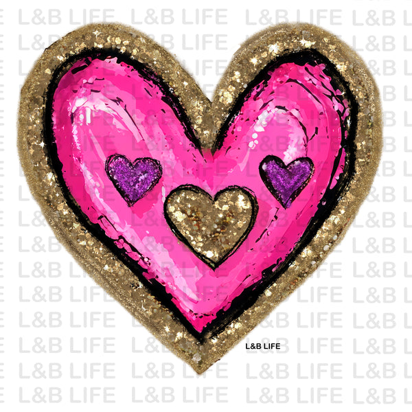 PINK GLITTER HEART