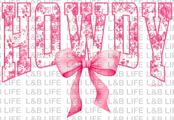 PINK HOWDY BOW