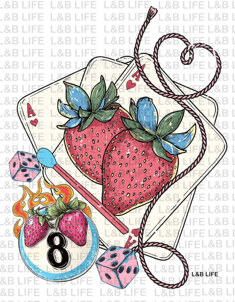 STRAWBERRY CARDS ( FRONT)