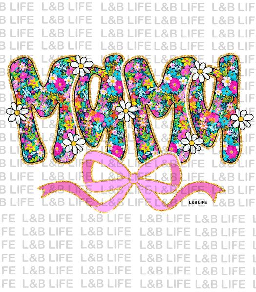 MAMA FLORAL BOW