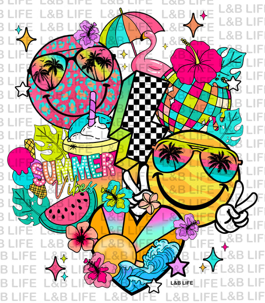 SUMMER VIBES SMILEY FACES