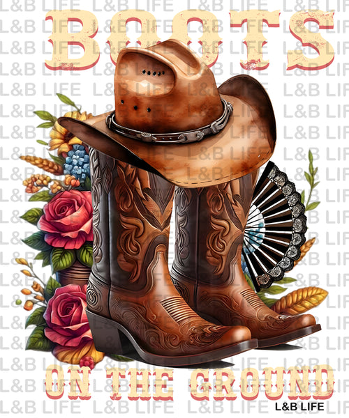 BOOTS ON THE GROUND FLORAL BOOTS