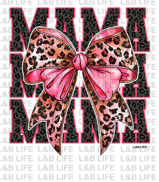 MAMA LEOPARD NEON BOW