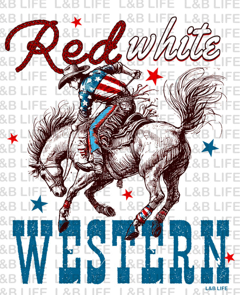 RED WHITE WESTERN