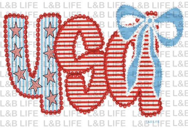 STRIPE USA BOW