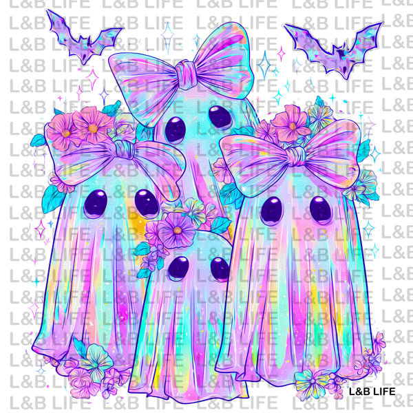 3 WATERCOLOR NEON GHOST