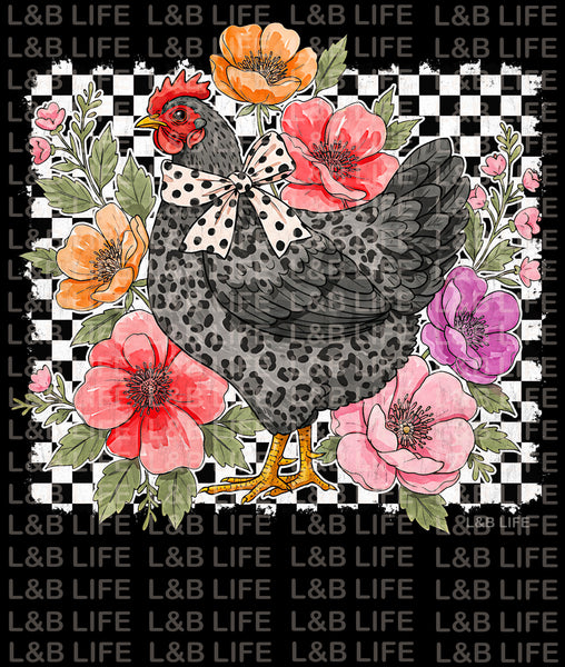 CHECKER FLORAL CHICKEN
