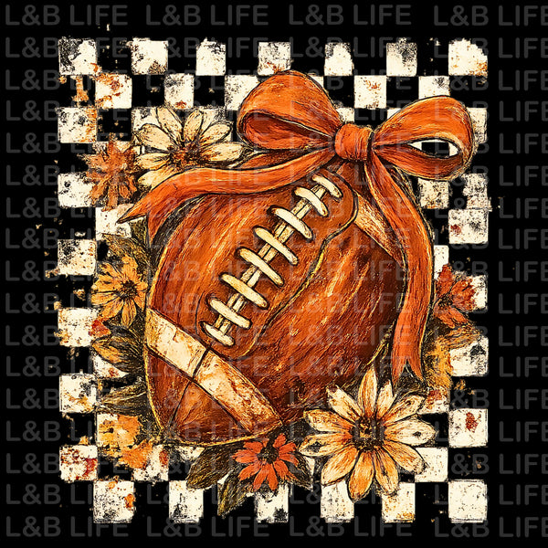 CHECKER FLORAL FOOTBALL
