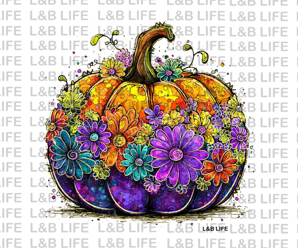 PURPLE FLOWER PUMPKIN