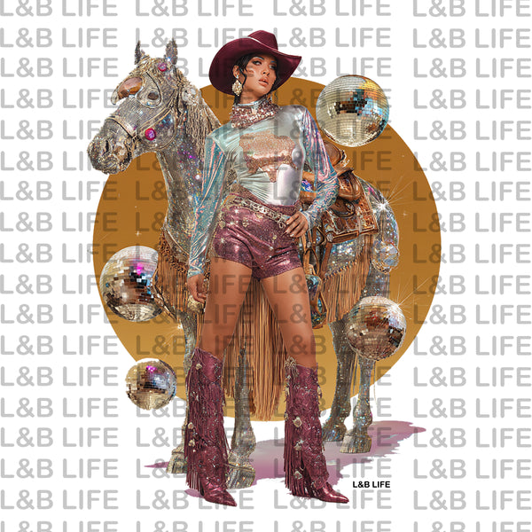 RHINESTONE DISCO COW COWGIRL