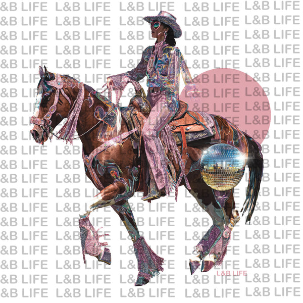 PINK HORSE COWGIRL