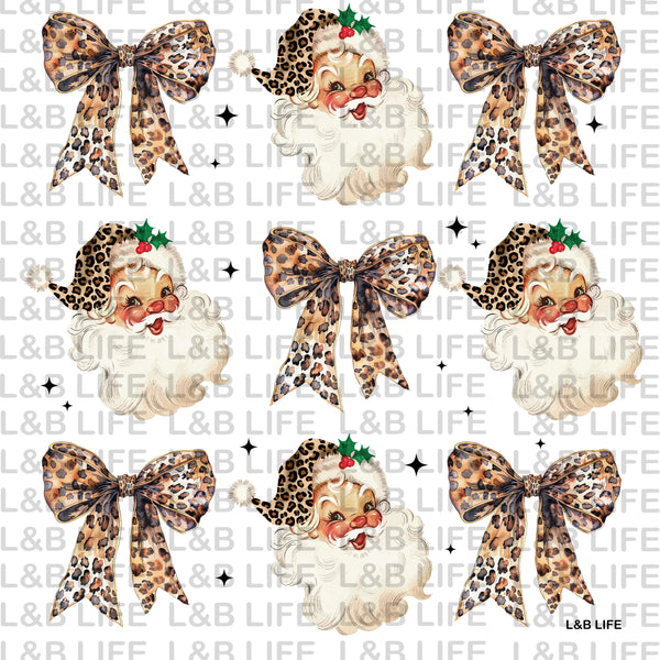 LEOPARD BOWS SANTA