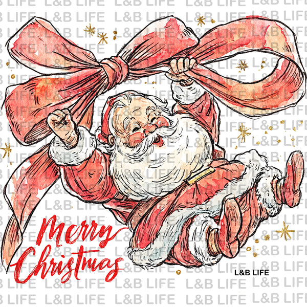 BOW MERRY CHRISTMAS SANTA