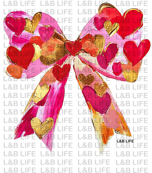 HEART WATERCOLOR BOW